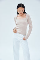 Wool Cashmere Sweetheart Sweater