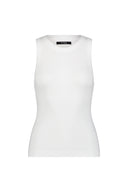 ribbed racerback tank white