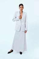 Satin Blazer White Sand