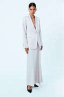 Satin Blazer White Sand