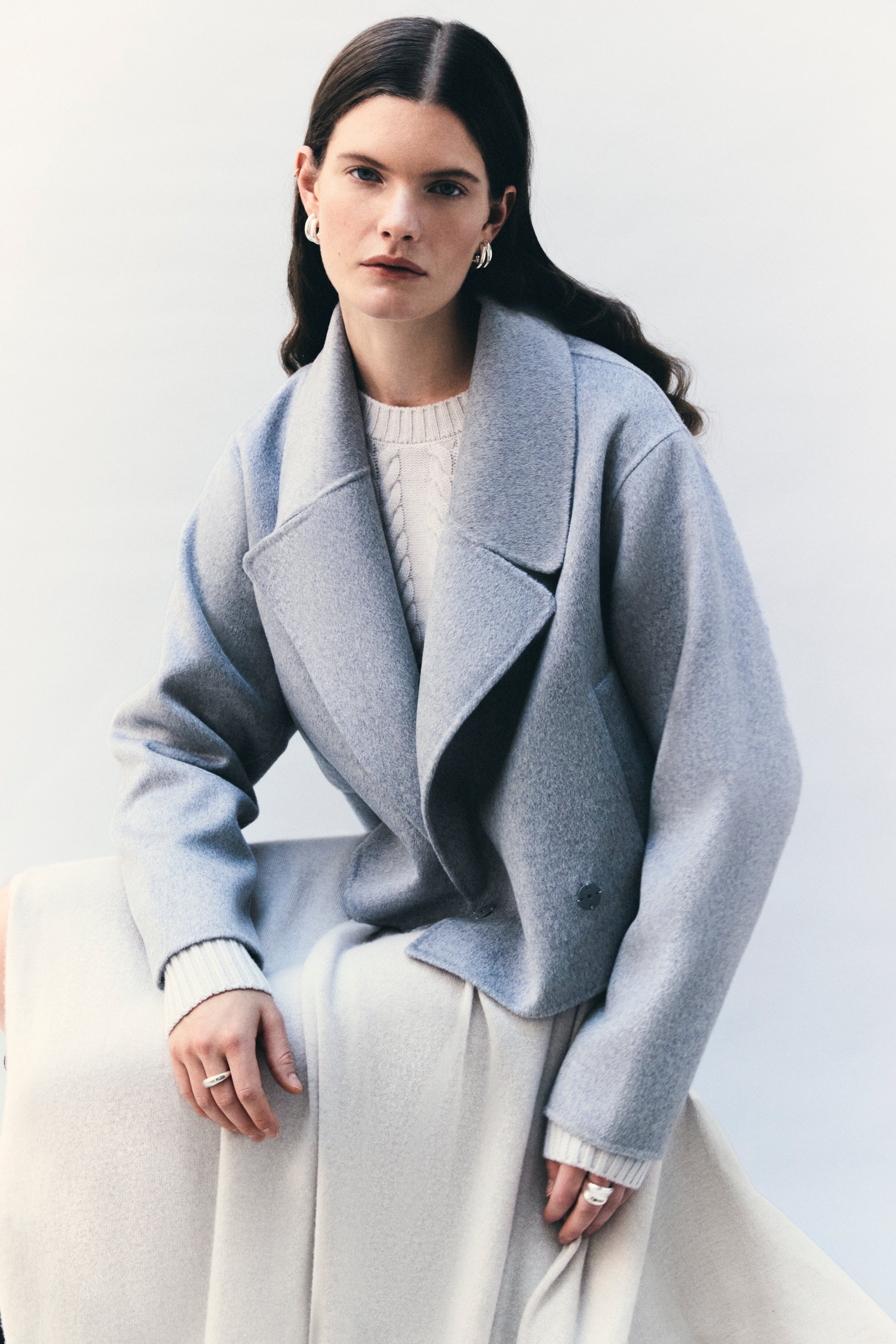 Wool Cashmere Double-Faced Coat