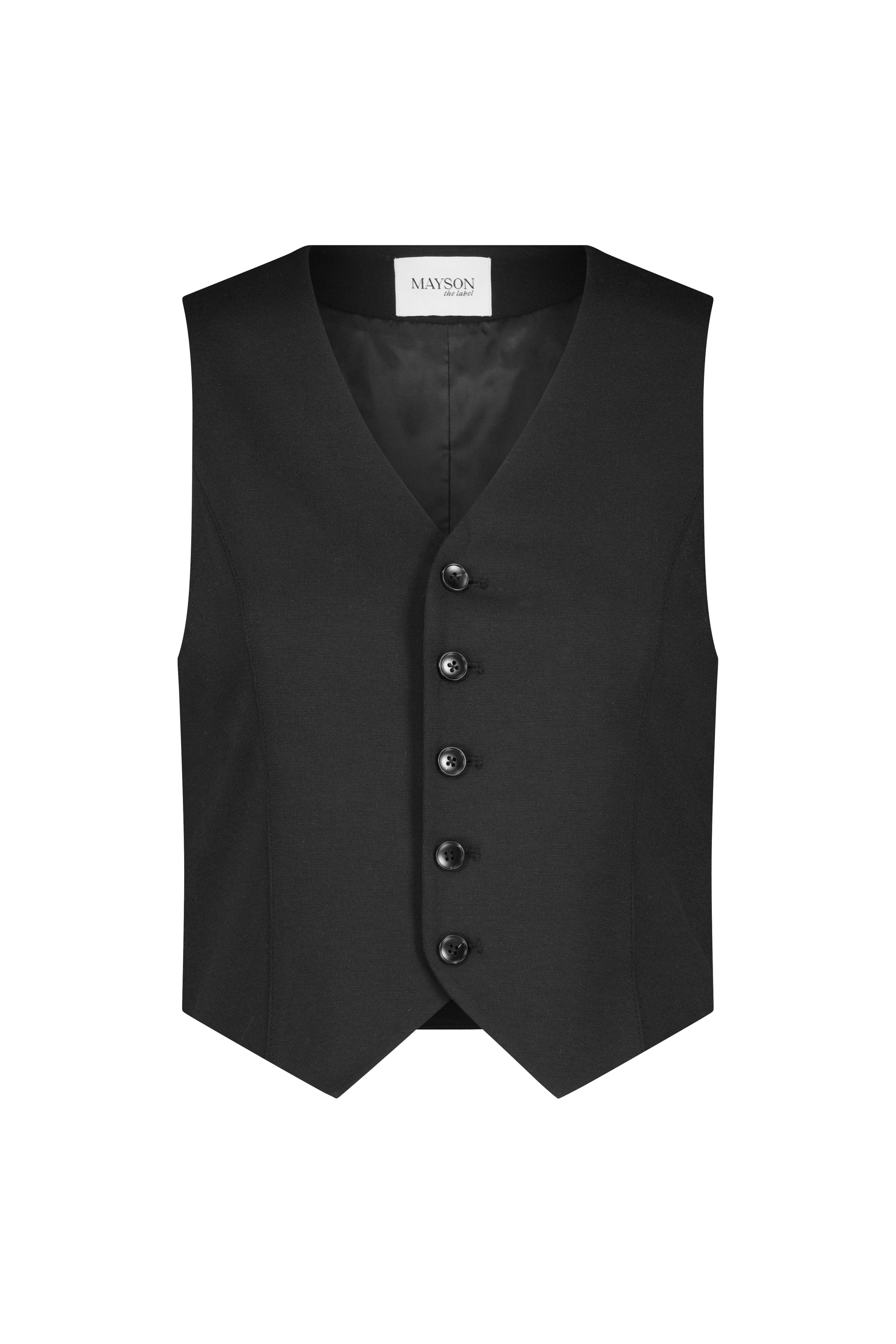 Slim-Fit Button-Front Vest – the label MAYSON