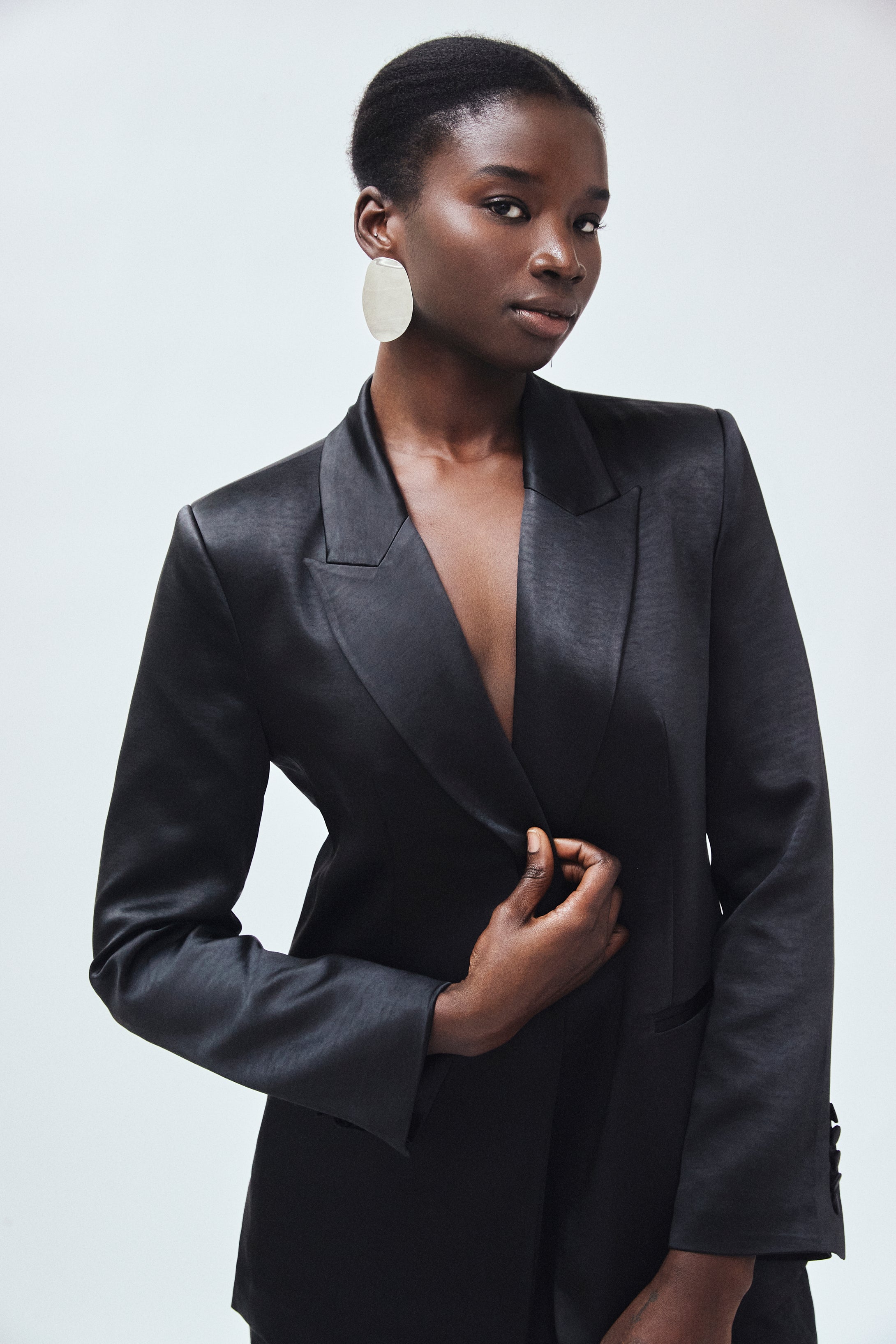 Black Satin Blazer – MAYSON the label