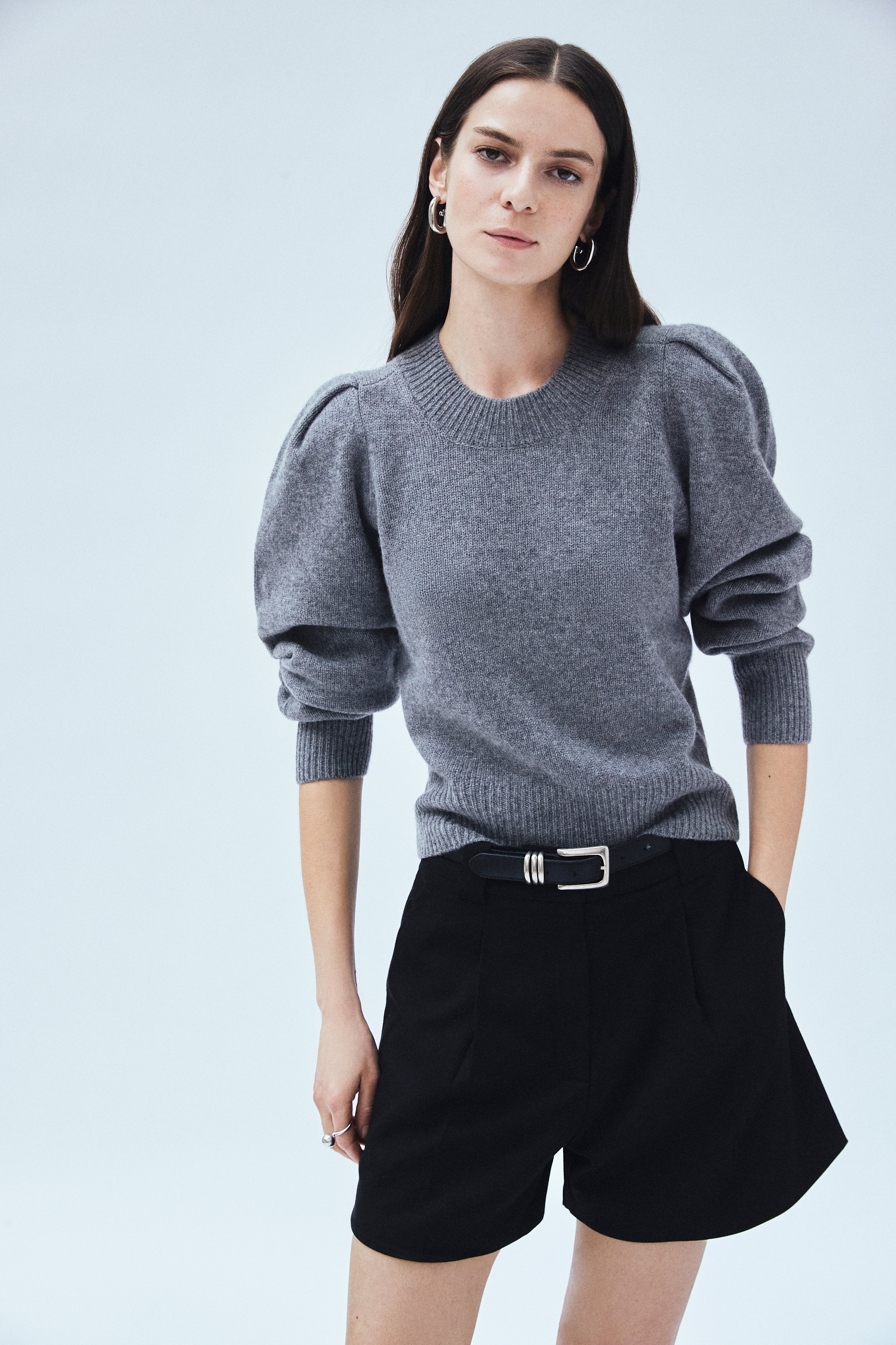 Wool Cashmere Puff Sleeve Sweater – MAYSON the label