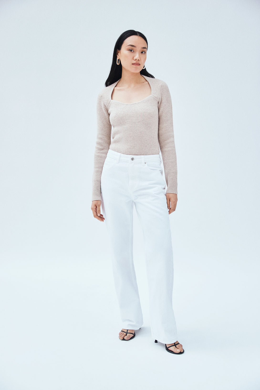 Wool Cashmere Sweetheart Sweater