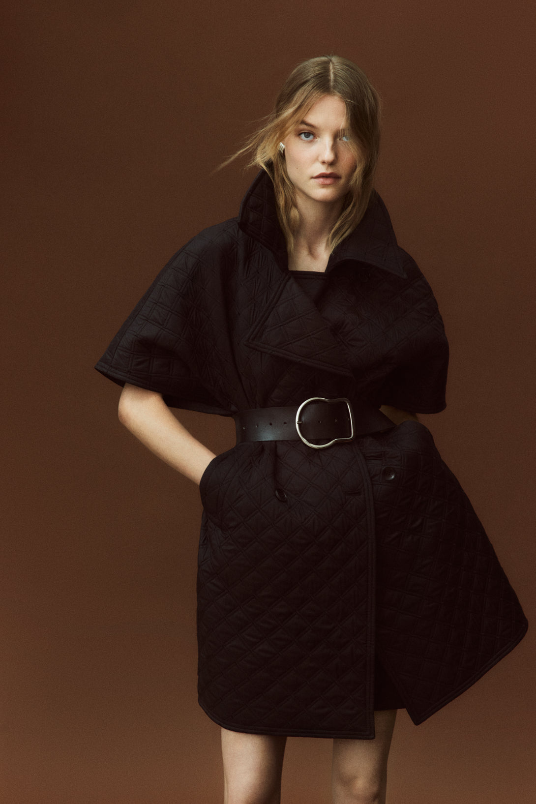 Quilted Cape Coat