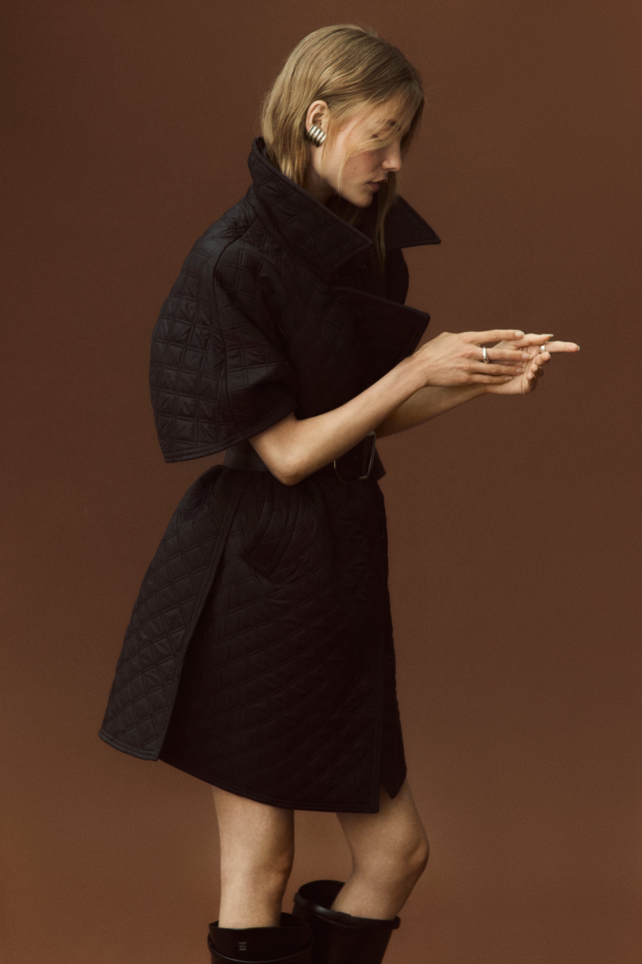 Quilted Cape Coat