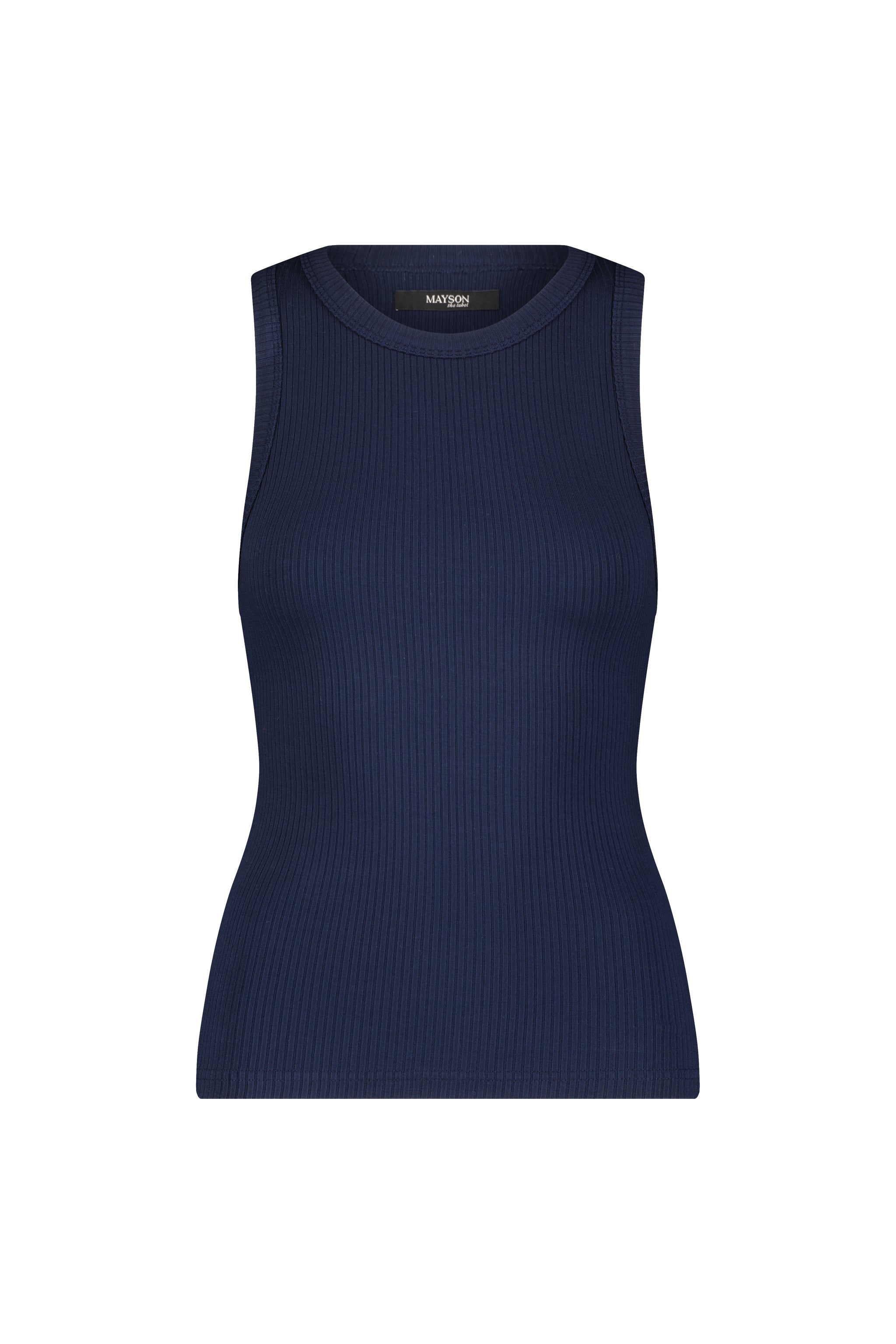 ribbed racerback tank navy