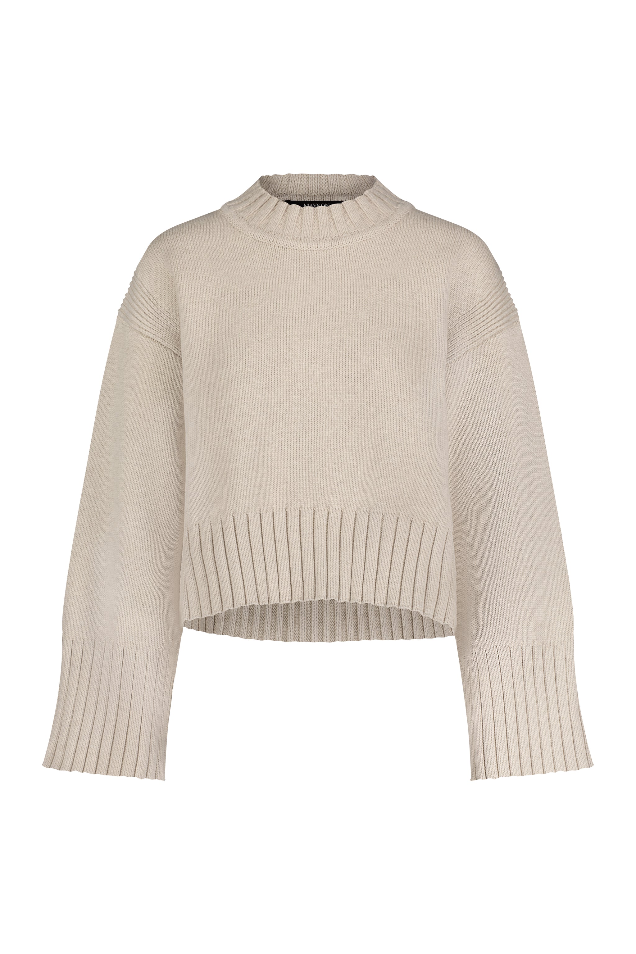Sandstone Boxy Crewneck Sweater