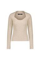 Wool Cashmere Sweetheart Sweater