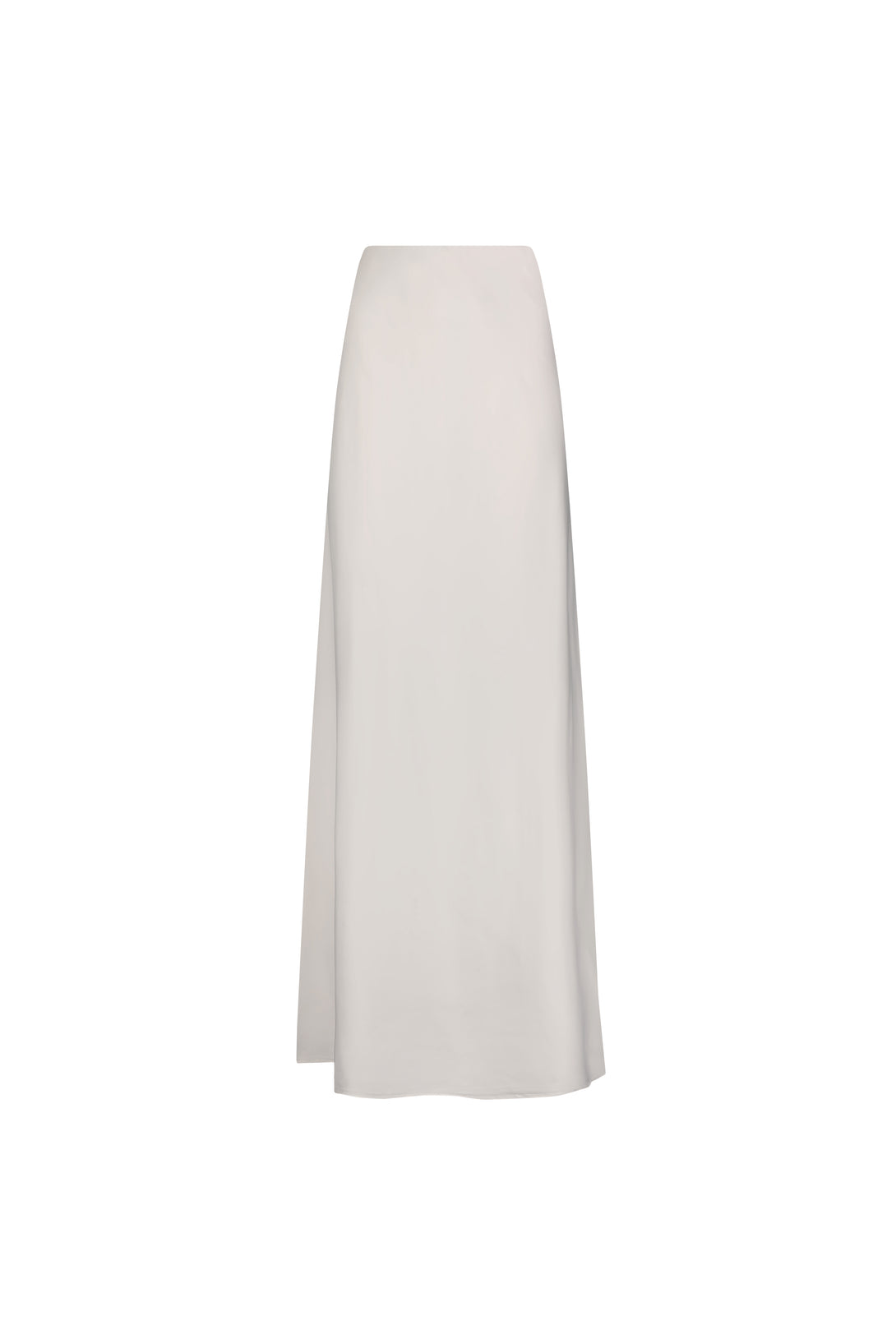 satin maxi skirt white sand